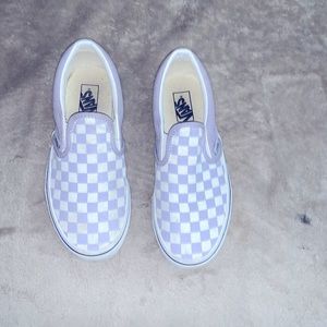 VANS Kids Checkered Purple Slip on.
